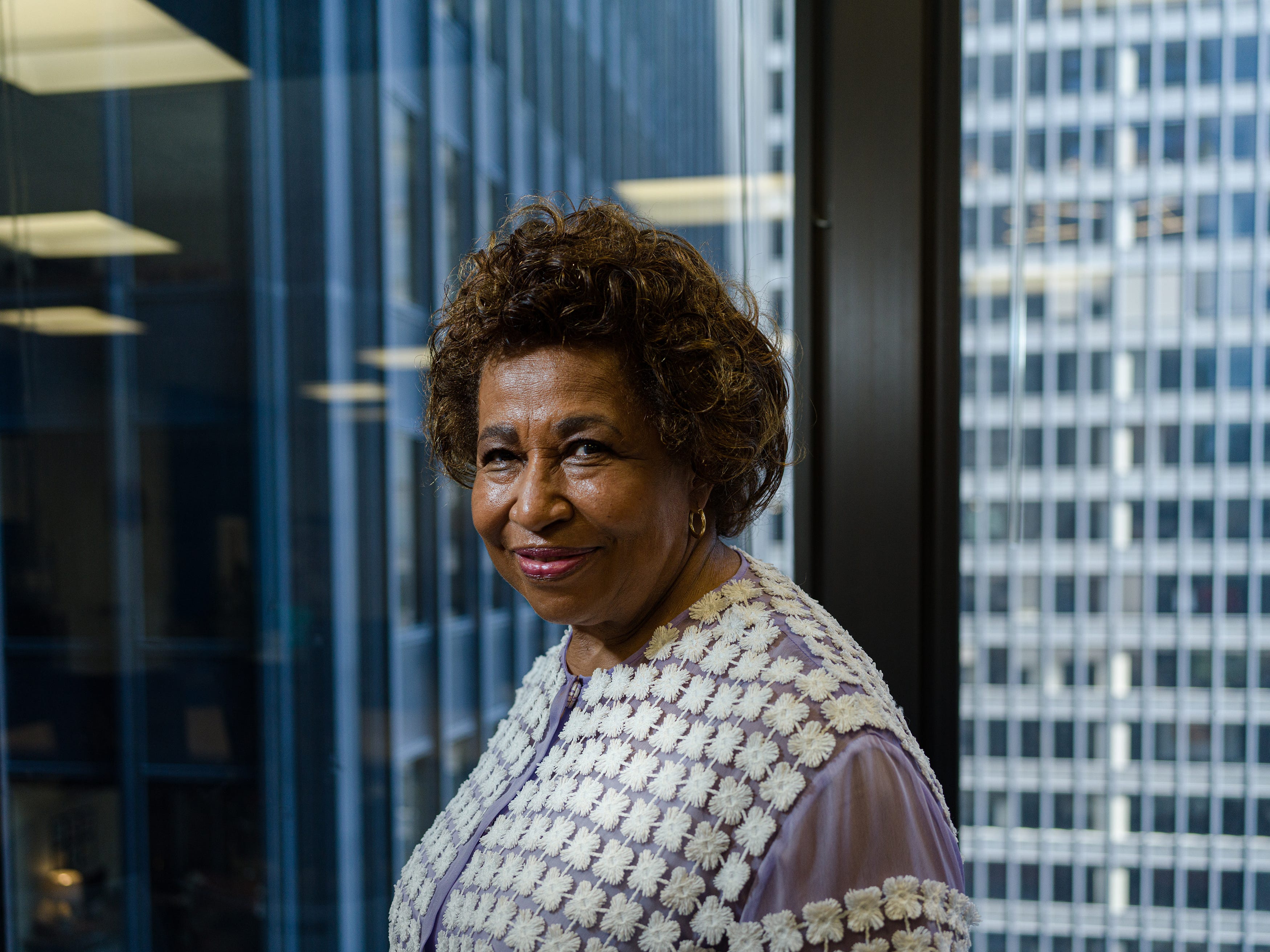 Former U.S. Sen. Carol Moseley Braun, photographed on May 12, 2022, was one of two lawmakers who sponsored the 1994 Equity in Athletics Disclosure Act requiring colleges to report information about their athletic programs to the federal government. Former U.S. Rep. Cardiss Collins was the other lawmaker.