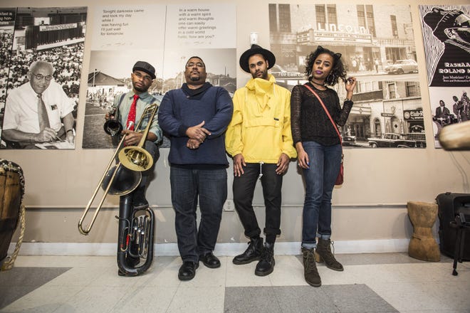 Columnist Scott Woods (second from left) with artists who participated in Holler, which featured 31 days of Black art programming in March of 2017. Holler, and the leadership required to execute it, changed Columbus.