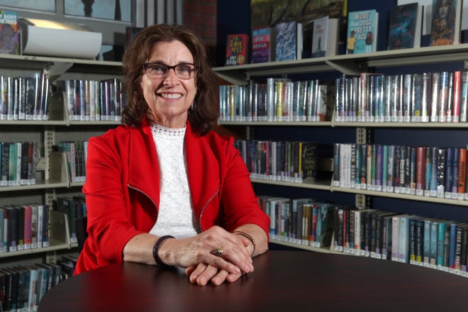 Shari Bowers has been named the director of the Delaware County District Library Liberty Branch after the library board of trustees voted April 19. She is shown May 24 at the Delaware Main Library.