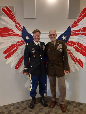 Jonathan Turnbull (left and Lawrence "Gator" Howard will be part of the Mid Michigan Honor Flight Mission #13 on June 7. The goal of Mid-Michigan Honor Flight is to transport veterans like Howard and Turnbull to Washington to visit the memorials dedicated to the sacrifices they have made.