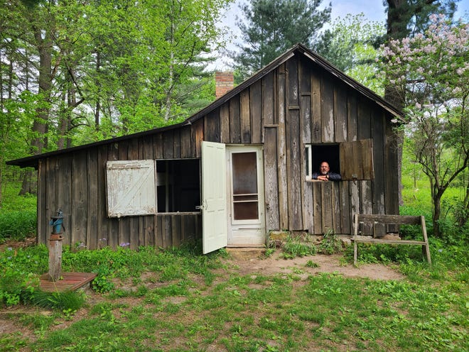 Buddy Huffacker, executive director of the Aldo Leopold Foundation, looks out a window at the Leopold Shack near Baraboo.
The Shack, a chicken coop converted to a cabin by Aldo Leopold and family after they purchased the property in 1935, will undergo repairs as part of a foundation campaign announced last week.