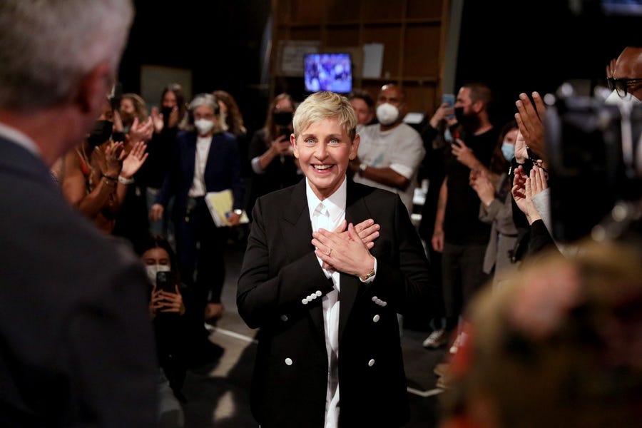 In her final monologue, comedian Ellen DeGeneres reflected on how difficult it was to get buy-in for her daytime talk show.