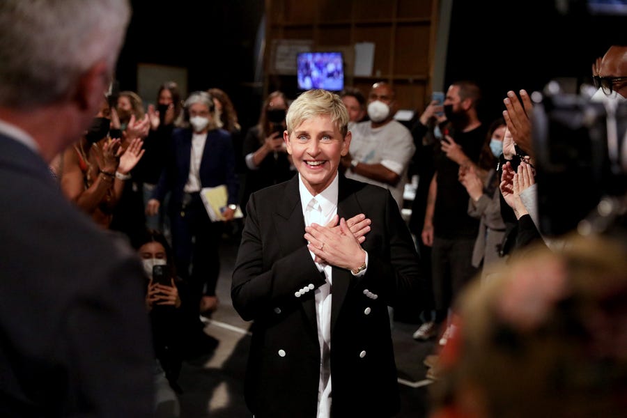 In her final monologue, comedian Ellen DeGeneres reflected on how difficult it was to get buy-in for her daytime talk show.