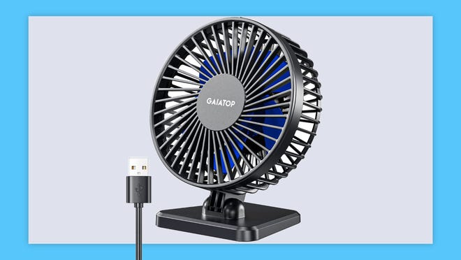 The Gaiatop desk fan is a traditional classic that is sure not to disturb you while you work.