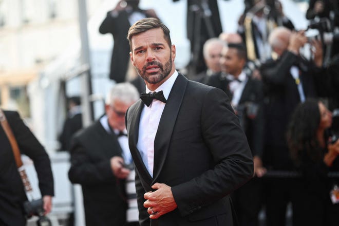 Ricky Martin arrives for the screening of "Elvis" at Cannes Film Festival on May 25, 2022.