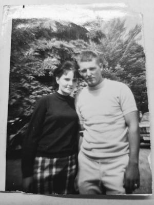 Donald Drake in Newton, N.J., in August 1966 with fiance, Linda Crawn, just before leaving for Vietnam where he was killed on Dec. 31, 1966.  Drake's dog tag was recently returned to his brother, Brian.
