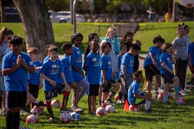 The Sioux Falls Neighborhood Soccer league during its second season included four schools with 50-75 students per location.