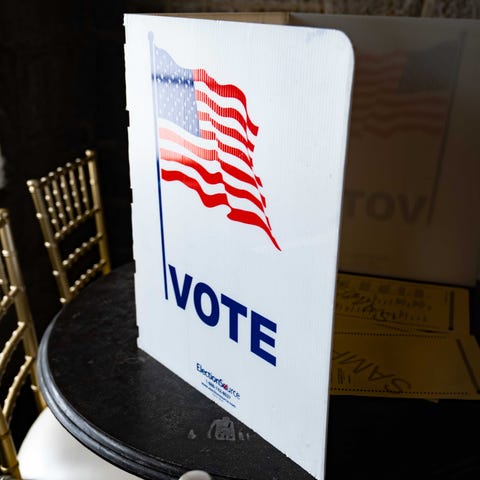Voters visit polling places  to cast their ballots