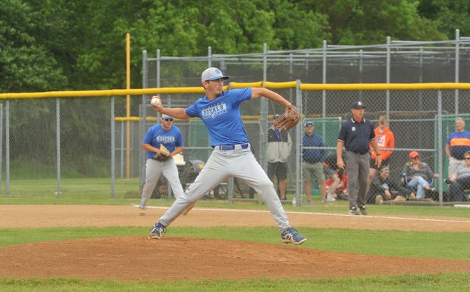 Wynford's Spencer Miller pitches against Edison.