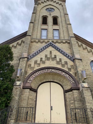 The landmark facade of St. Paul's Lutheran Church in Muskego is a familiar site along Janesville Road. The congregation is planning to tear down the 1905 church building, which is no longer in primary use on the large campus.