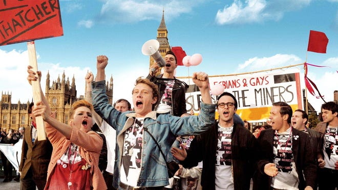 ‘Pride,’ is based on the true story of gay and lesbian activists who supported miners in the 1984 British miners’ strike. The film premieres on Tuesday at ArtsQuest in Bethlehem.