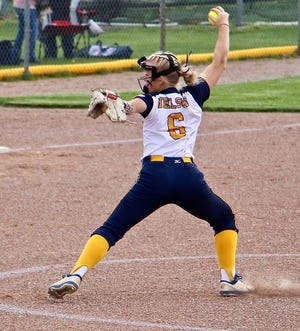 Uniity Nelson pitches for Whiteford in a game last week.
