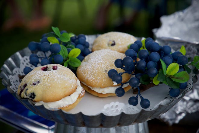 This photo from June 26, 2021 shows blueberry whoopie pies at the first annual Forest Heights Blueberry Festival in Athens, Ga. The 2022 event is scheduled for June 4.