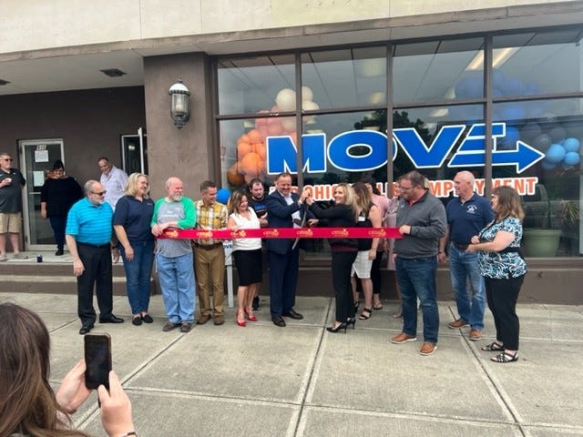 Mid-Ohio Valley Employment (MOVE) celebrated the grand opening of its new Cambridge location on May 27. Owners Bill Wilkinson and Julie Berger opened their third location at 914 Wheeling Avenue in April. MOVE has two other locations in Marietta and Parkersburg. For more information, call 740-489-6683.