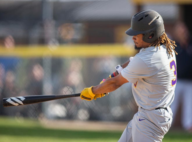 Hononegah's Bryce Goodwine bats against McHenry on Wednesday, June 1, 2022, at Jacobs High School in Algonquin.