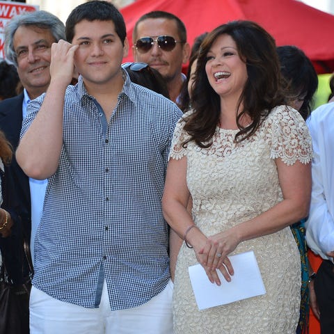 Musician Wolfgang Van Halen with his mother Valeri