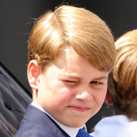 Prince George of Cambridge takes part in his first
