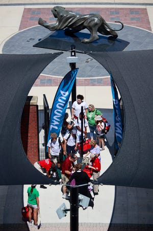 Athletes arrive Friday at TIAA Bank Field in Jacksonville for a formal sendoff to the 2022 Special Olympics USA Games in Orlando.