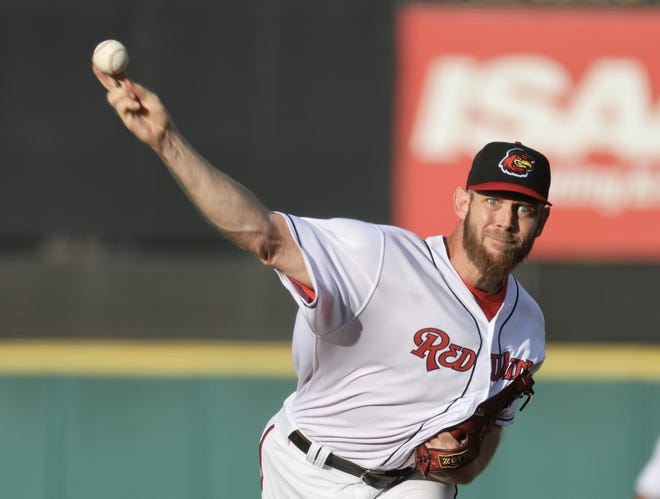 Stephen Strasburg pitched six dominant innings for the Red Wings Friday night.