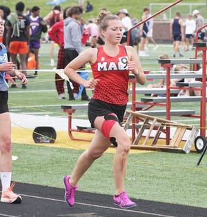 Colon's Noemi Cester ran to All-State honors in the two-mile run at the Division 4 state finals.