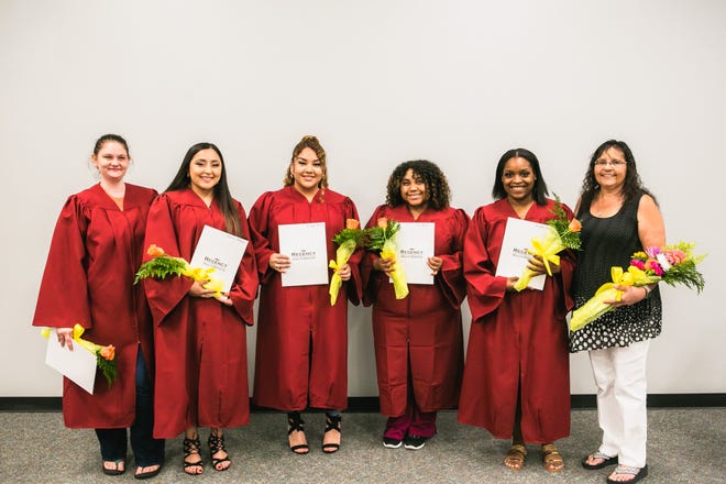 Five students graduated from the Smithville Workforce Training Center's fourth certified nursing assistant graduation ceremony last week at the Smithville Recreation Center.