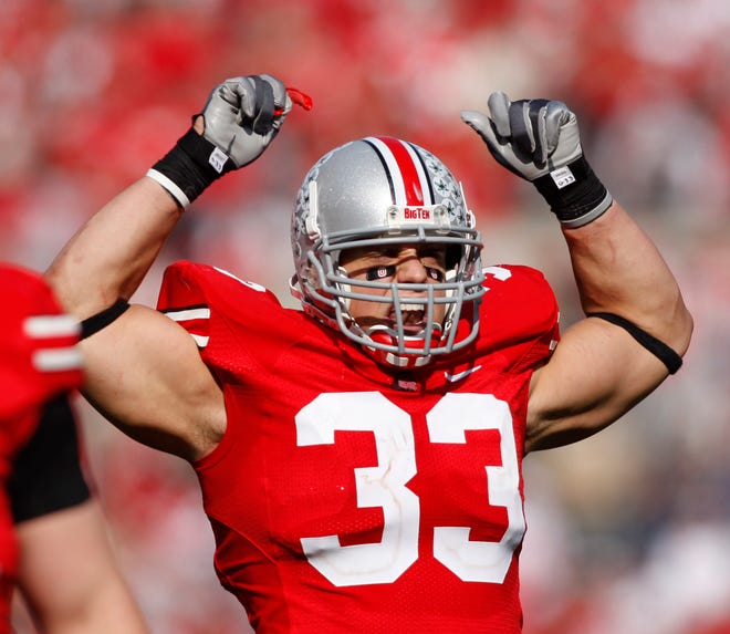 James Laurinaitis, seen here during a 2007 game against Wisconsin, is excited about the chance to coach at his alma mater.