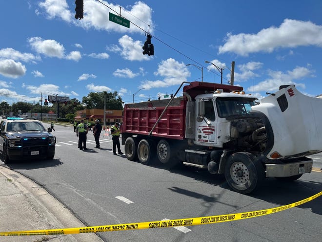 This dump truck was involved in a fatal crash Monday morning (June 6, 2022) in Ocala.