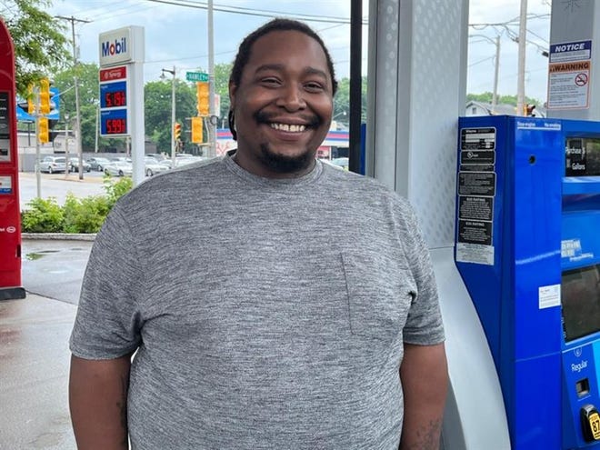 Jacolby Woods, a bartender, purchased $20 worth of gasoline -- which netted less than four gallons -- on Monday at the Mobile station at Hawley Road and Vliet Street in Milwaukee where a gallon of regular was selling for $5.19.