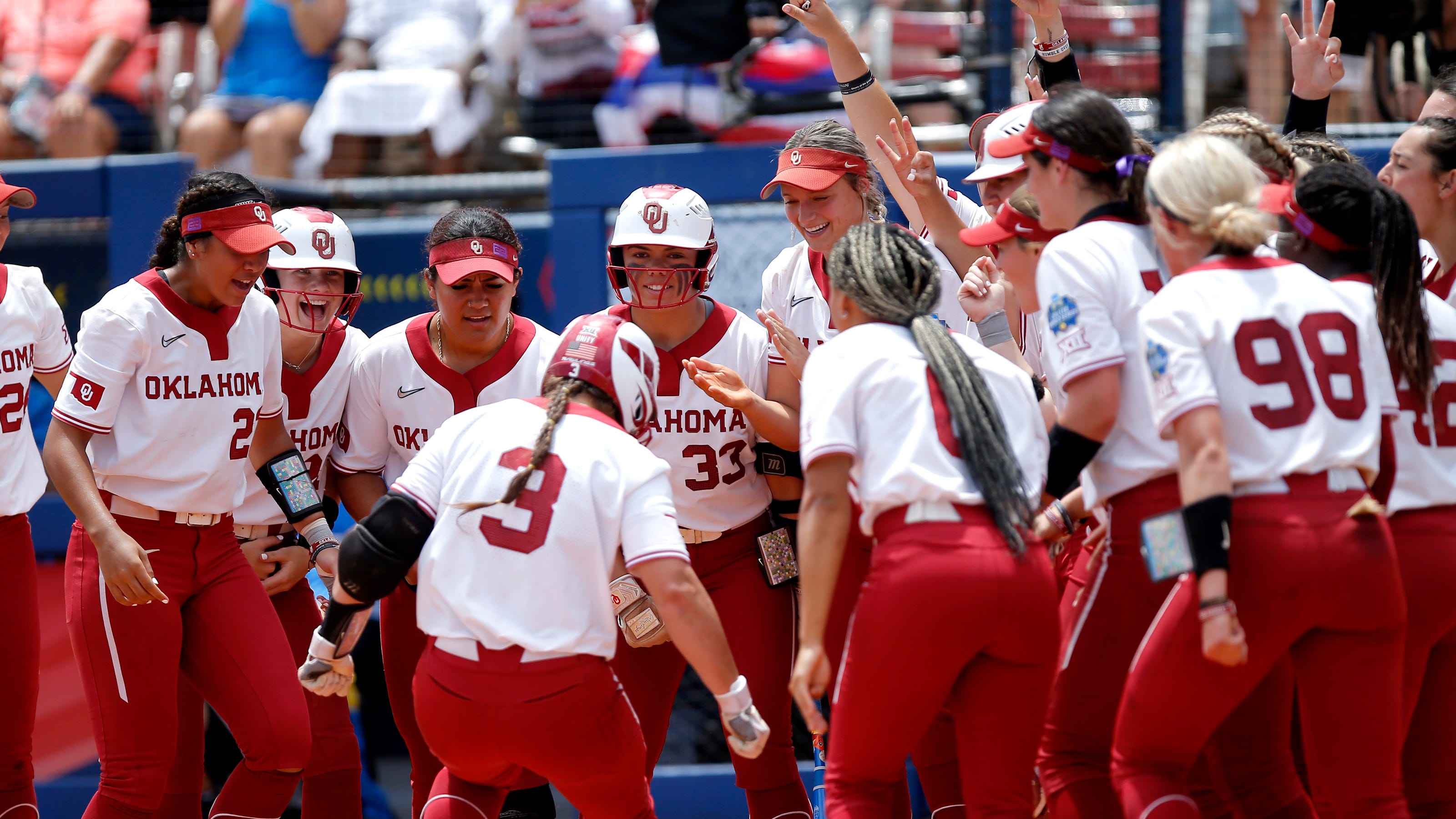 OU Sooners softball highlights vs. Texas in Game 1 of the 2022 WCWS