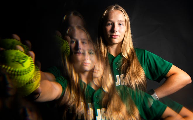 All-Big Bend softball pitcher of the year, Gwen McGinnis of Lincoln.