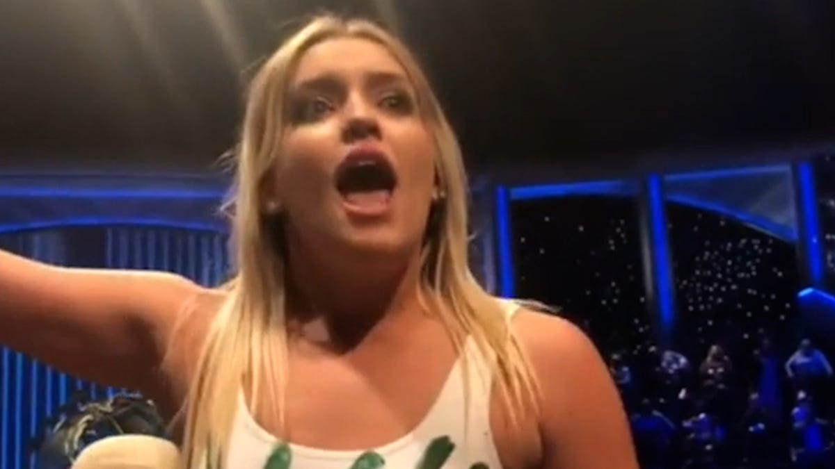 A thumb shot of the abortion activists at a Houston church.