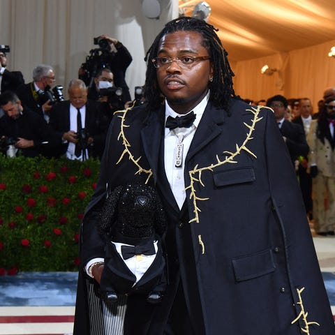 US rapper Gunna arrives for the 2022 Met Gala at t