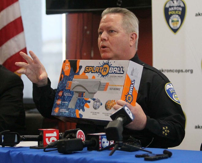 Akron Police Chief Stephen Mylett said someone in Ethan Liming's group used a toy gun similar to this to shoot water pellets at a group of people playing basketball at I Promise School courts Thursday night. A fight ensued, and Ethan Liming was beaten to death.