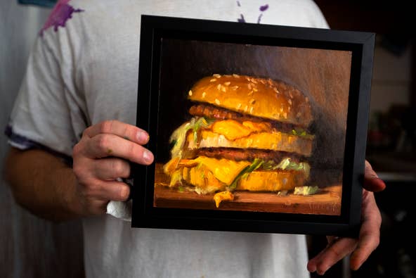 A painting of a Big Mac