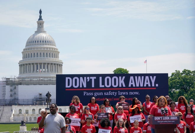 A protest against gun violence near the U.S. Capitol on June 8, 2022.