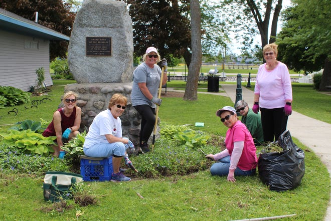 Over the last several weeks, members of the Seedums Garden Club have been working to beautify areas of the City of Cheboygan, including during a work bee at Washington Park Thursday morning.