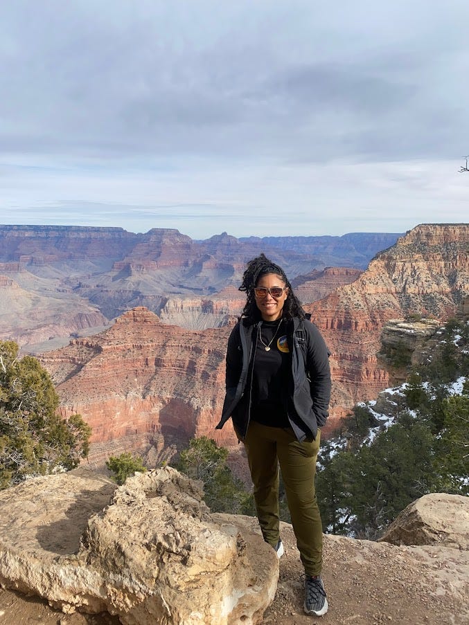 Founder of Atabey Outdoors Raquel Gomez poses for a photo at Grand Canyon National Park.