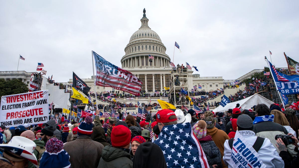 In this Jan. 6, 2021, file photo, insurrectionists loyal to President Donald Trump rally at the U.S. Capitol in Washington.