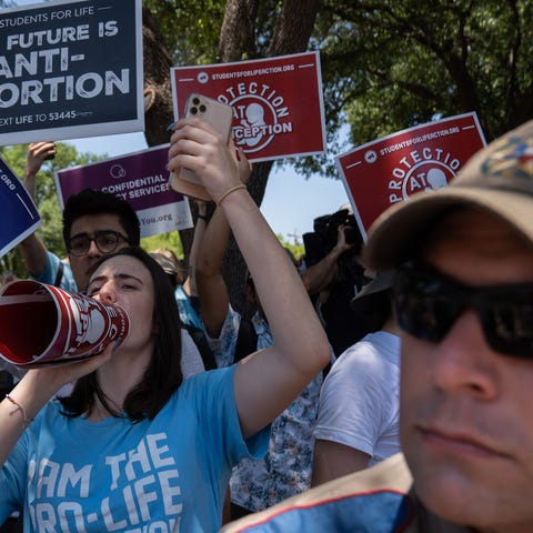Anti-abortion rally in Austin, Texas, on May 14, 2