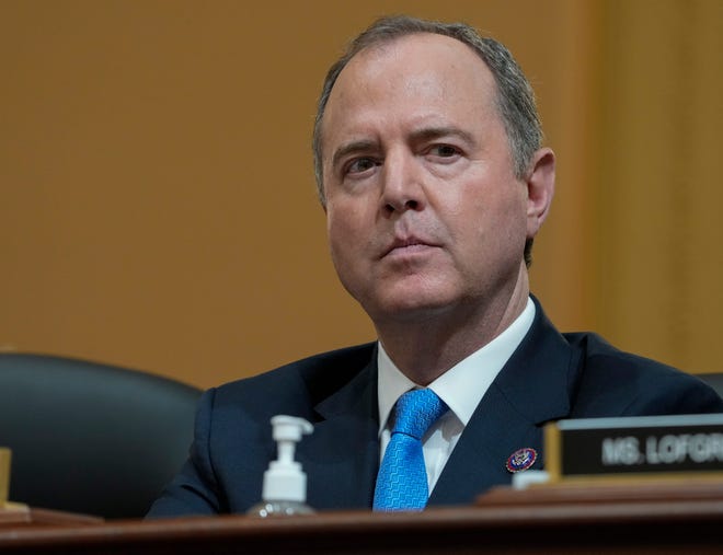 Rep. Adam Schiff, D-California, called for an assessment of the potential national security damage inflicted by holding sensitive documents at Donald Trump's Mar-a-Lago estate in Florida.