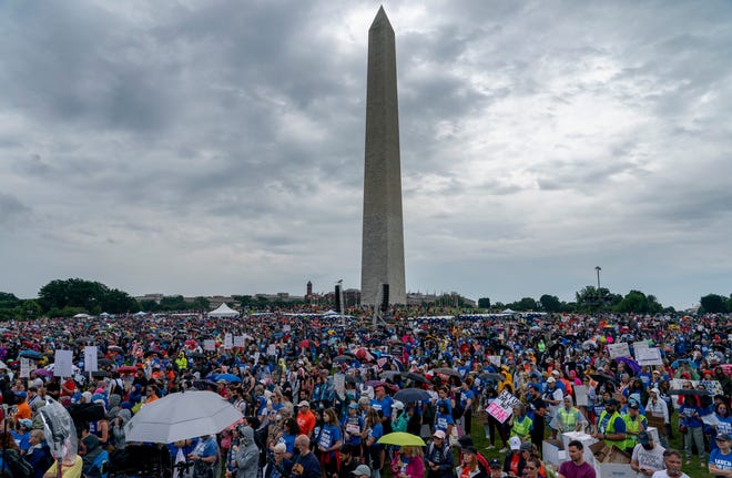 Ribuan orang turun ke jalan di AS menuntut tindakan terhadap undang-undang senjata