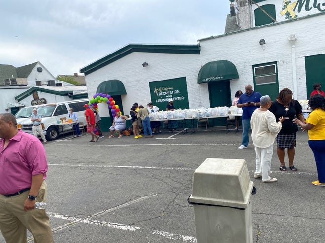 On Saturday there was more than just a breakfast at the Mt. Pilgrim Missionary Baptist Church in Passaic, groceries were distributed to the attendees.
