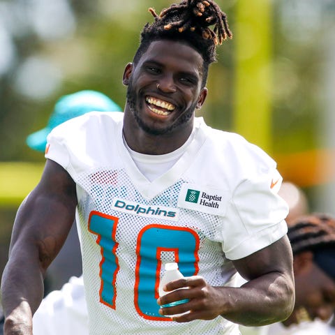 Tyreek Hill during a minicamp workout on June 2.