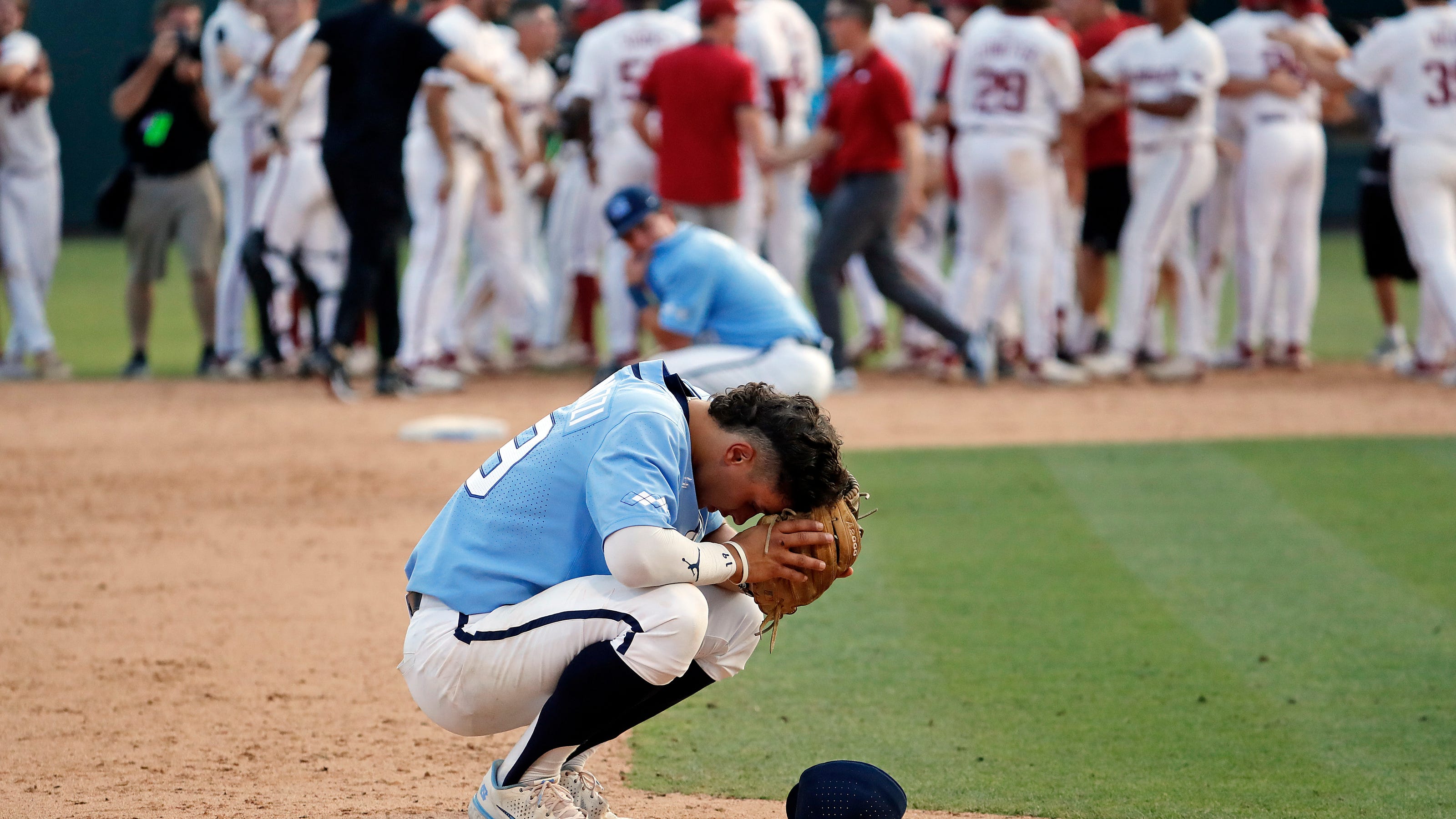 ‘It’ll rip your heart out’: Season-ending emotion hits UNC baseball in super regional loss