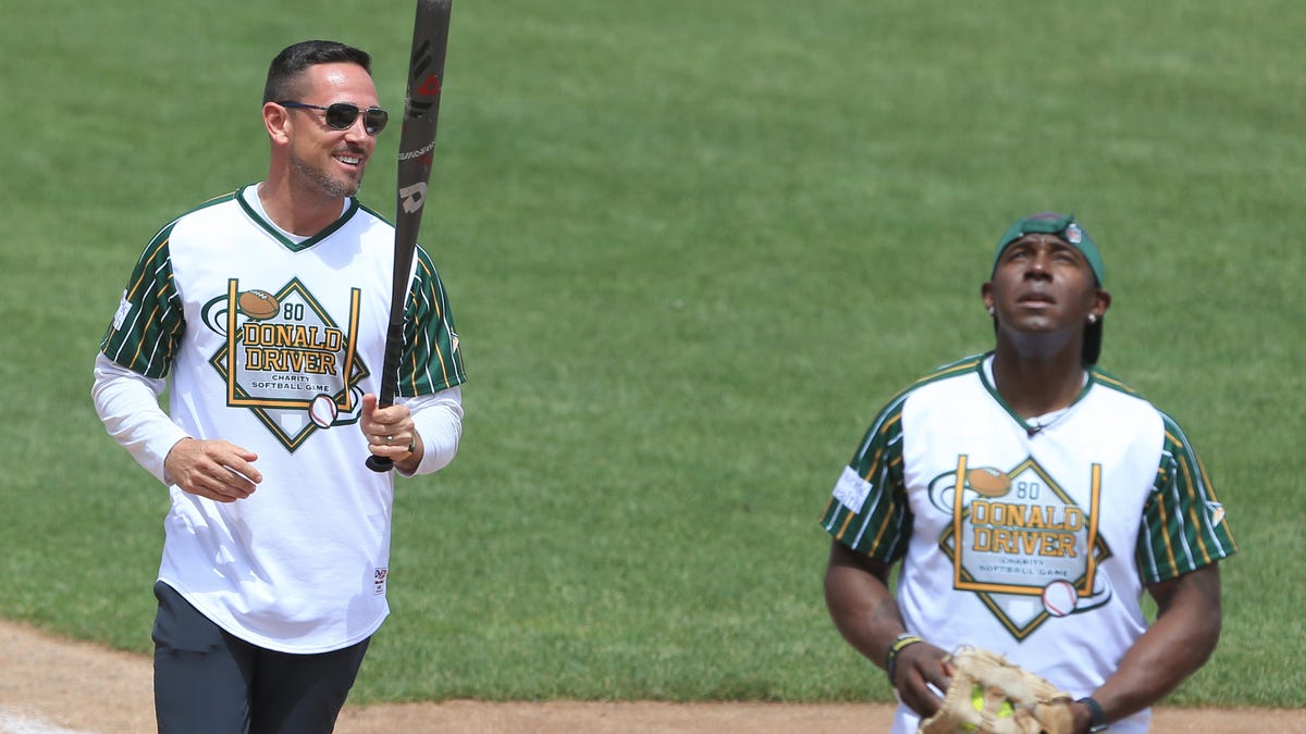 Donald Driver, Green Bay Packers softball game at Fox Cities Stadium