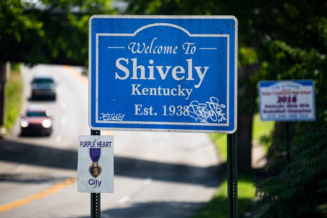 A Shively, Ky. sign near 7th St. and Manslick Rd.