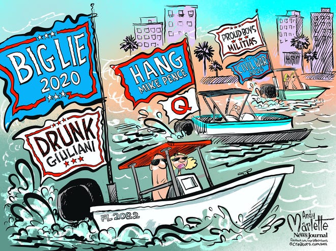 Marlette cartoon: Flags on boats