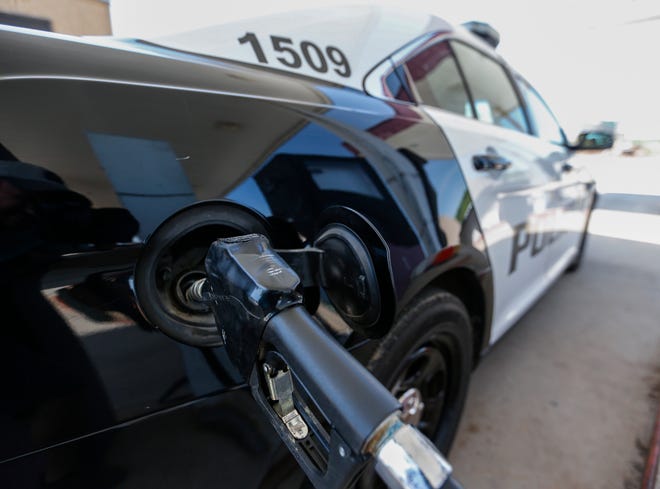 With gas prices on the rise, more than $125,000 has been added to the Springfield Police Department's $32 million budget and earmarked for fuel for the department's fleet of vehicles.