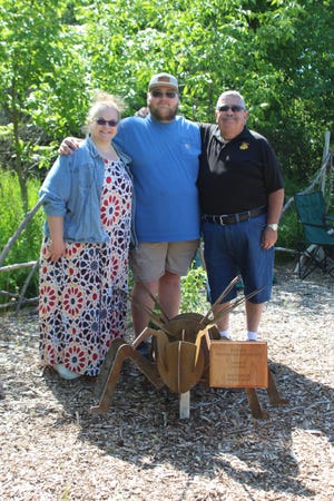 Ron Cronk, a recent Cheboygan High School graduate, created the metal sculpture of a bee that is now featured on the Children's Trail in Major City Park.