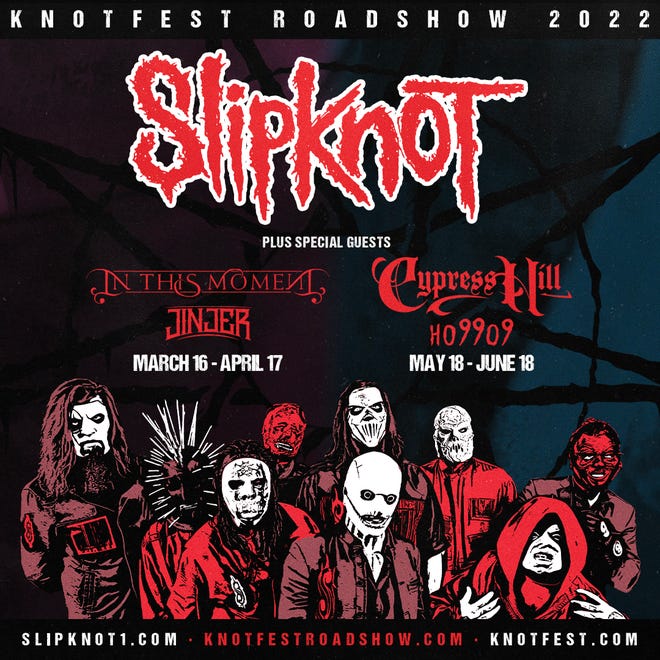 The American heavy metal band Slipknot is performing at Great Southern Bank Arena on Wednesday, Sept. 21 at 7 p.m.